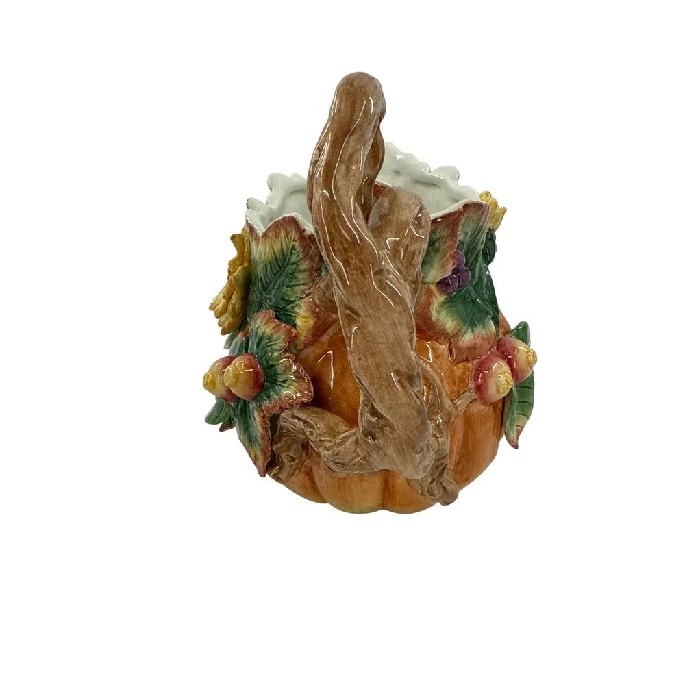 Fitz and Floyd Classics‎ Pumpkin Harvest Pitcher Creamer Autumn Splendor